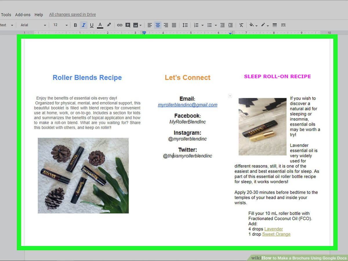 How To Make A Brochure Using Google Docs (With Pictures With Google Doc Brochure Template
