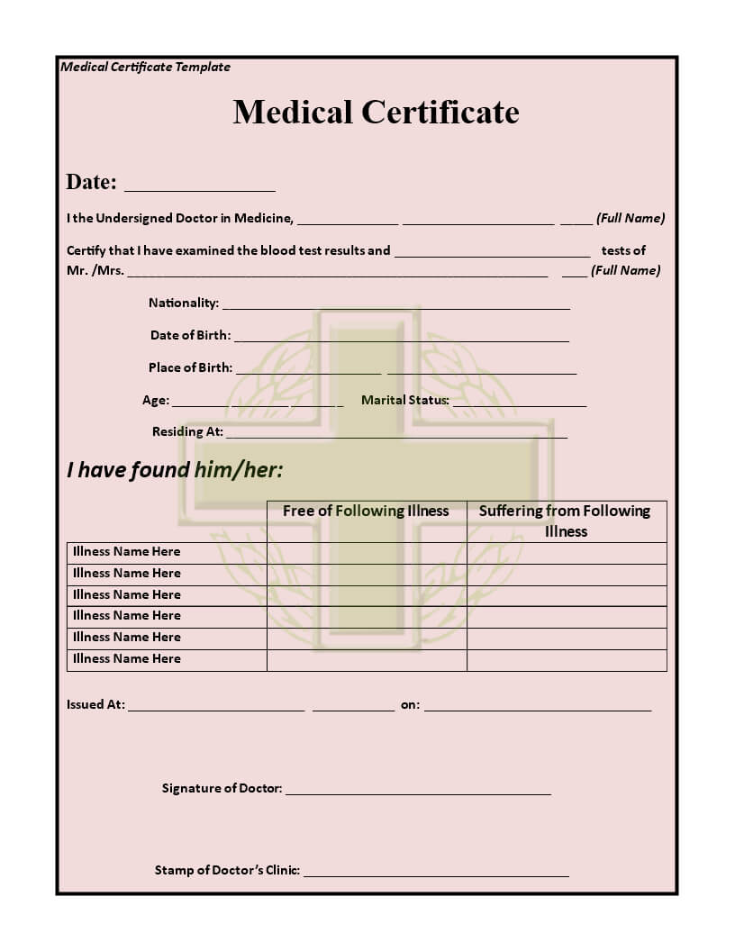 How To Make A Medical Certificate - Yatay.horizonconsulting.co Regarding Free Fake Medical Certificate Template