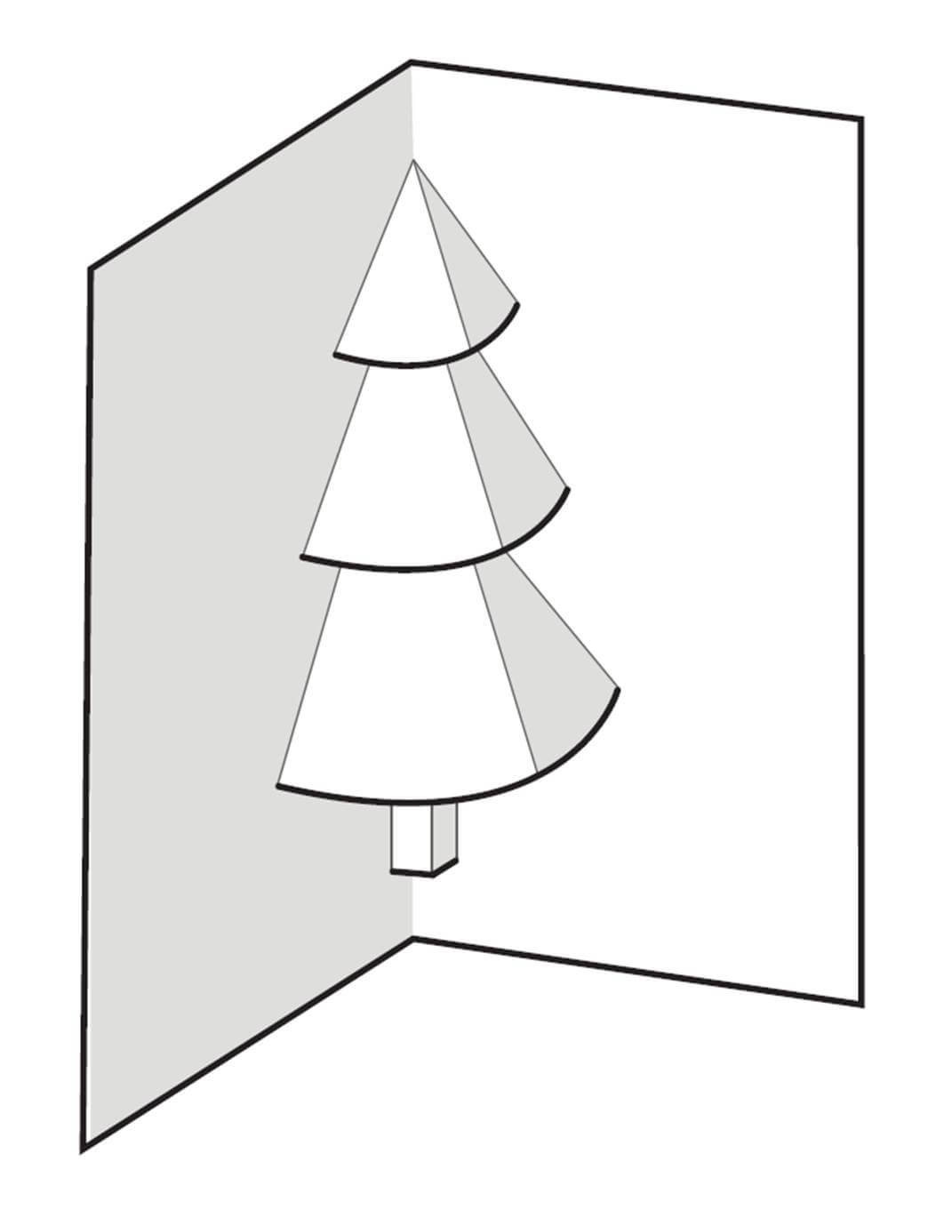 How To Make A Pop Up Christmas Tree Card : 6 Steps Regarding Pop Up Tree Card Template