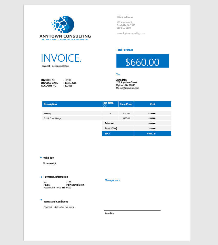 How To Make An Invoice In Word: From A Professional Template Intended For Web Design Invoice Template Word