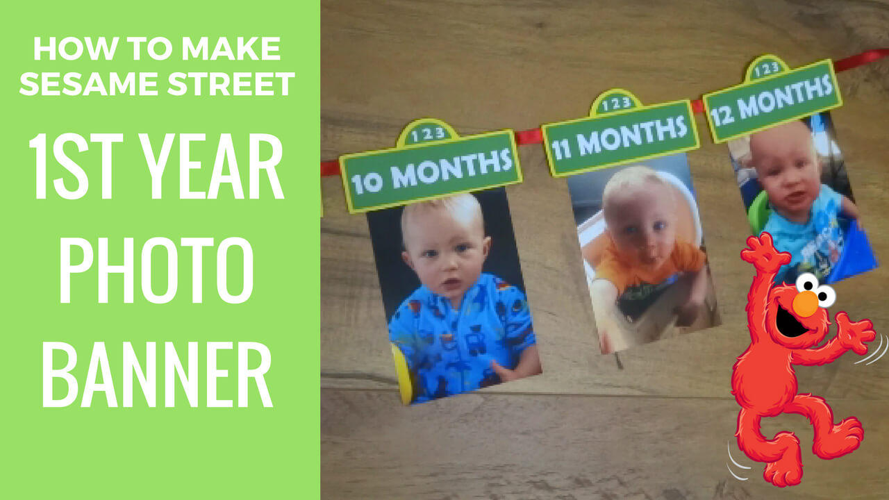 How To Make Sesame Street 1St Year Photo Banner | Free For Sesame Street Banner Template