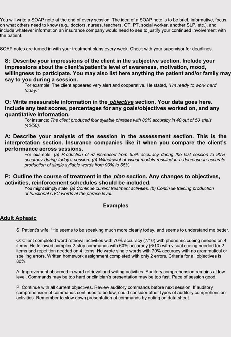 How To Write A Soap Note (With Soap Note Examples) In Soap Note Template Word