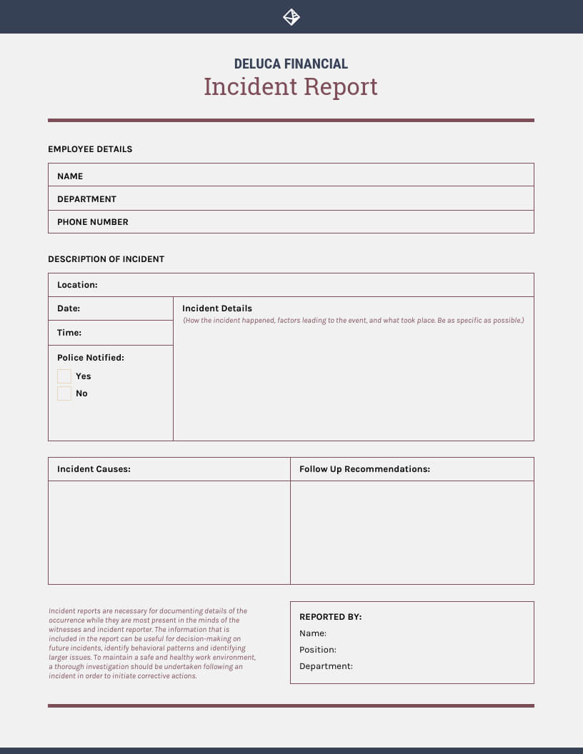 How To Write An Effective Incident Report [Examples + Regarding Employee Incident Report Templates