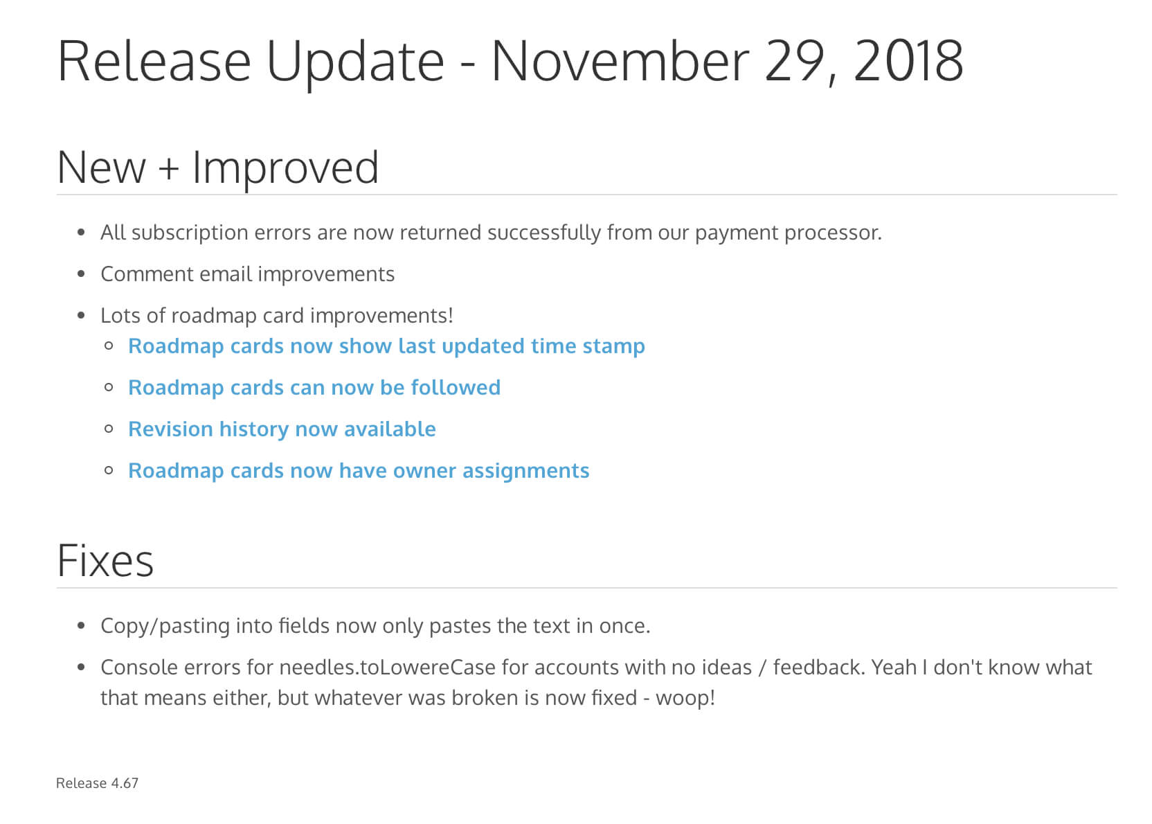 How To Write Great Release Notes | Prodpad Inside Software Release Notes Template Word