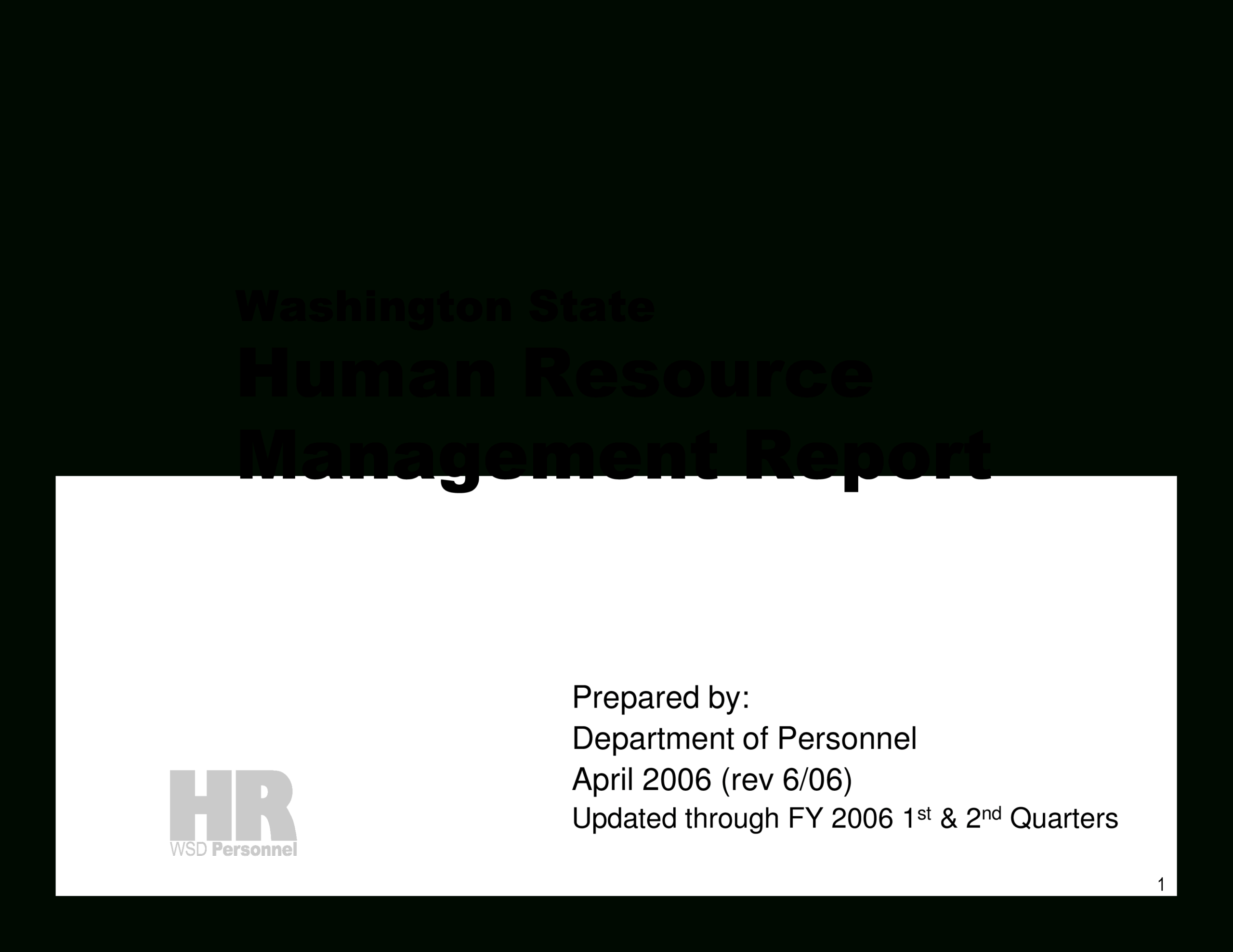 Hr Management Report | Templates At Allbusinesstemplates Throughout Hr Management Report Template