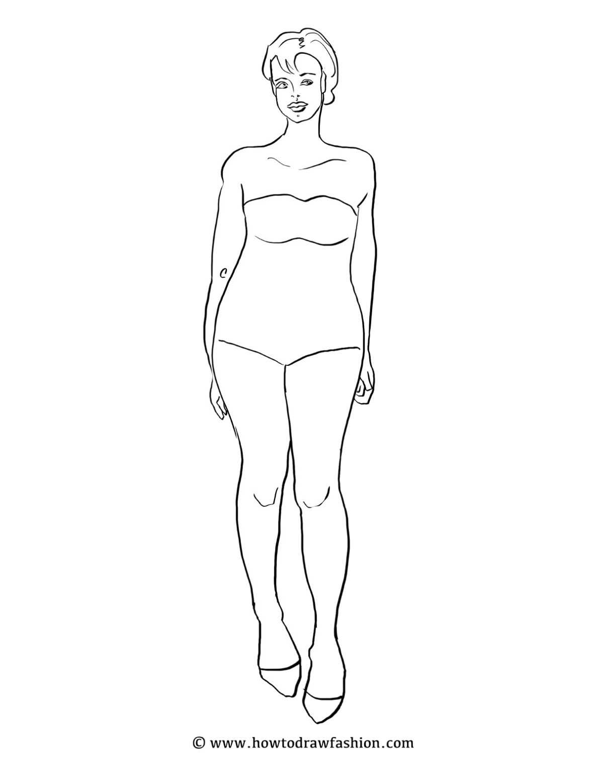 Human Body Drawing Template At Getdrawings | Free For with Blank Model