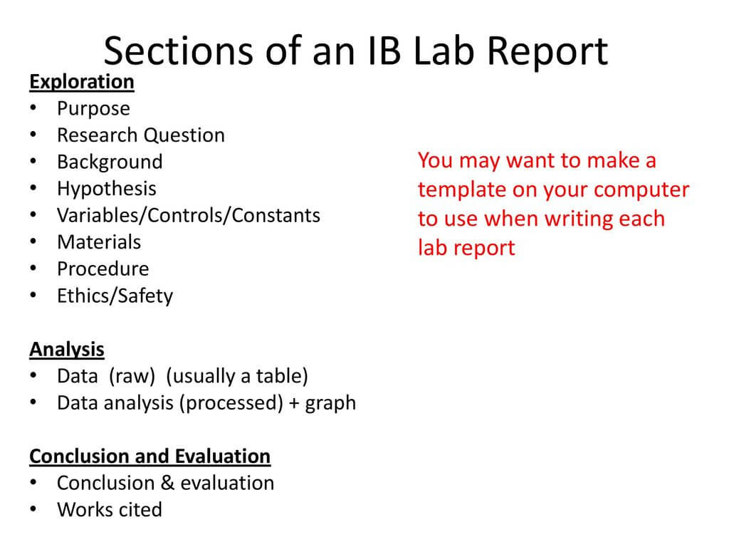 Ib Biology Lab Report Guidelines – Ppt Download With Regard To Ib Lab Report Template