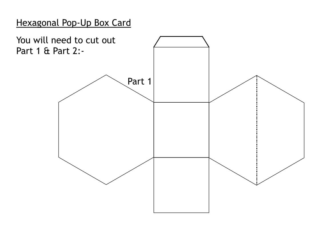 Icedimages: Hexagonal Pop Up Box Card For Pop Up Box Card Template