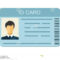 Id Card On White Background. Business Identification Icon intended for Personal Identification Card Template