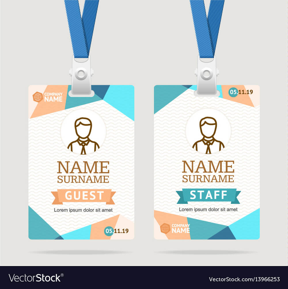 Id Card Template Plastic Badge For Pvc Card Template