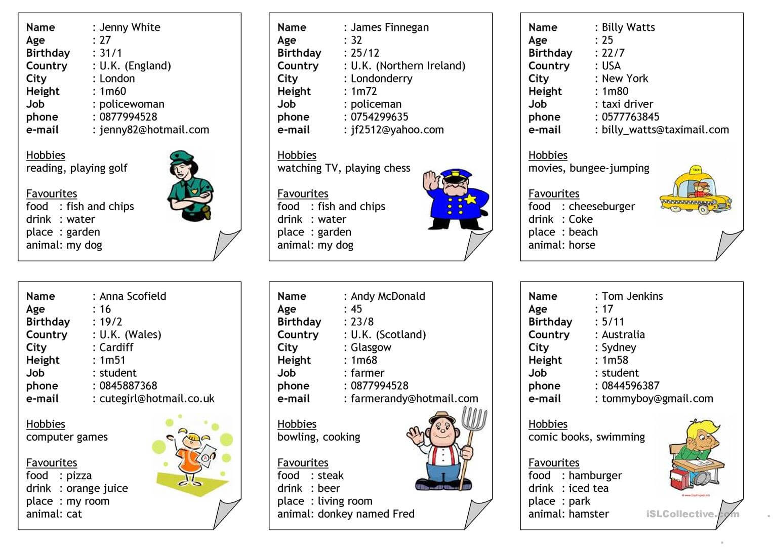 Id Cards – English Esl Worksheets Within Id Card Template For Kids