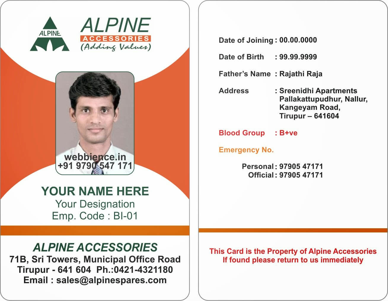 Identification Card Sample – Bolan.horizonconsulting.co With Regard To Sample Of Id Card Template