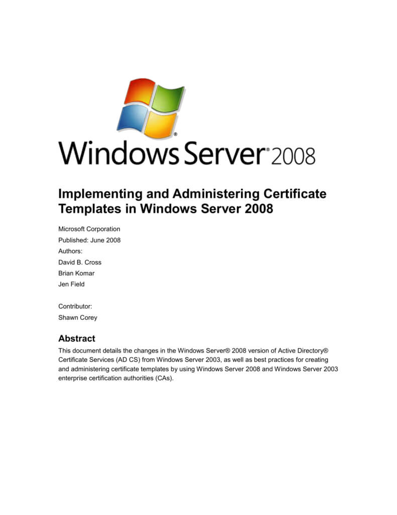Implementing And Administering Certificate Templates Within Active Directory Certificate Templates