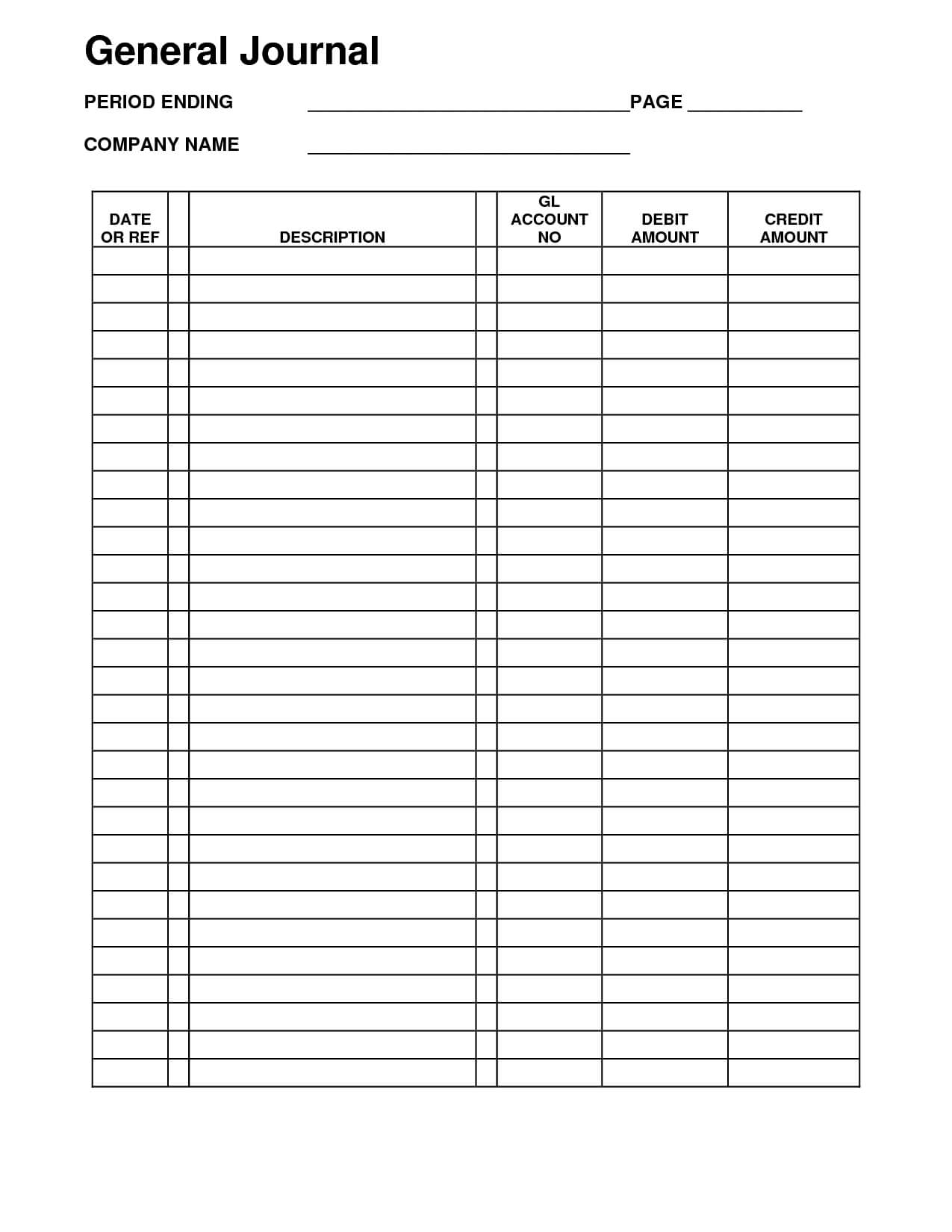 Impressive Accounting Journal Entry Template Ideas Examples Intended For Double Entry Journal Template For Word