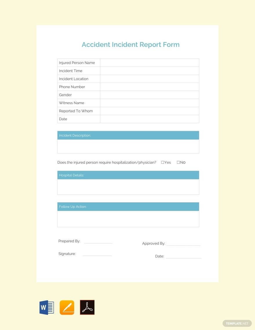 Incident Port Template Word Document Business Example Within Word Annual Report Template