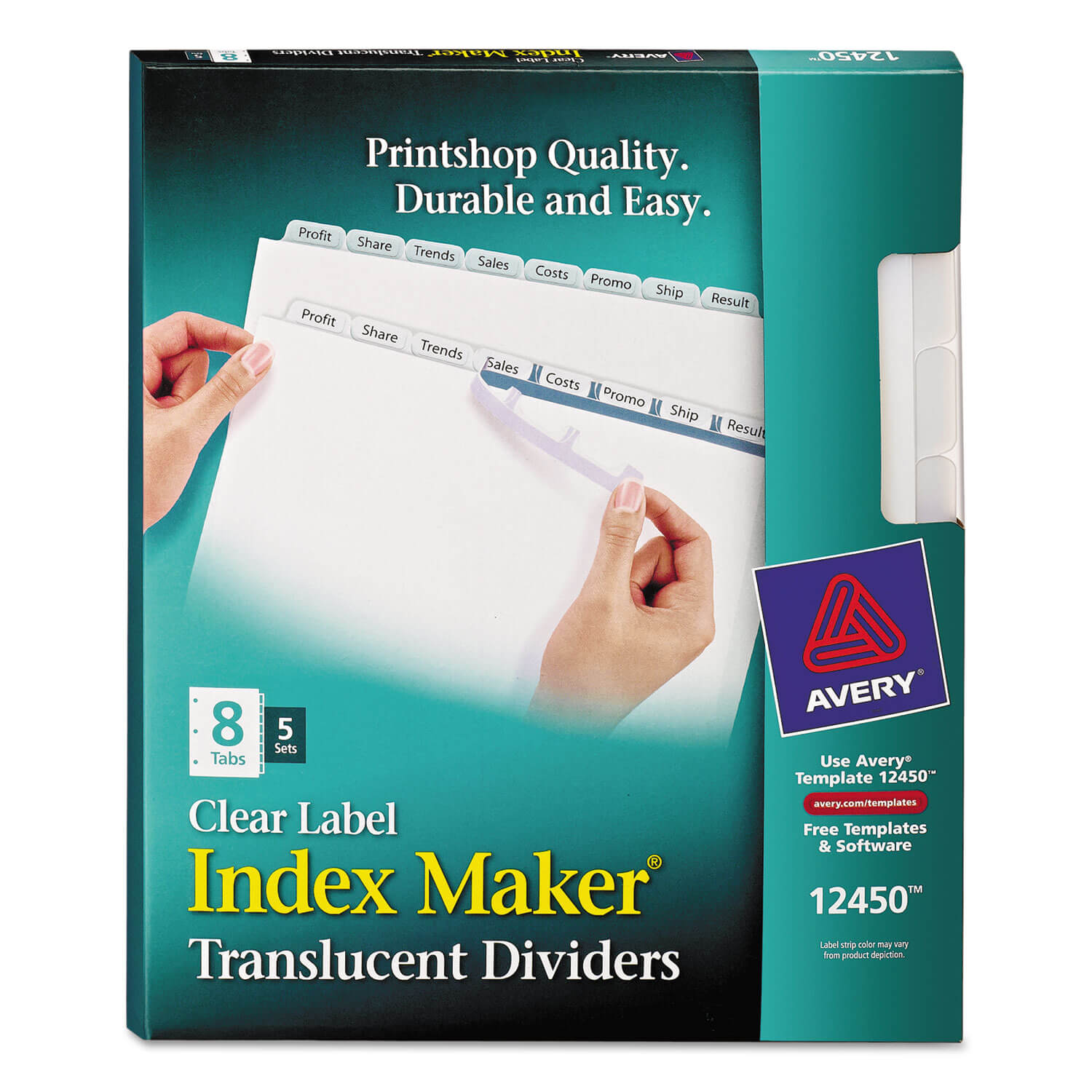 Index Maker Print & Apply Clear Label Plastic Dividers, 8 Tab, Letter, 5  Sets Regarding 8 Tab Divider Template Word