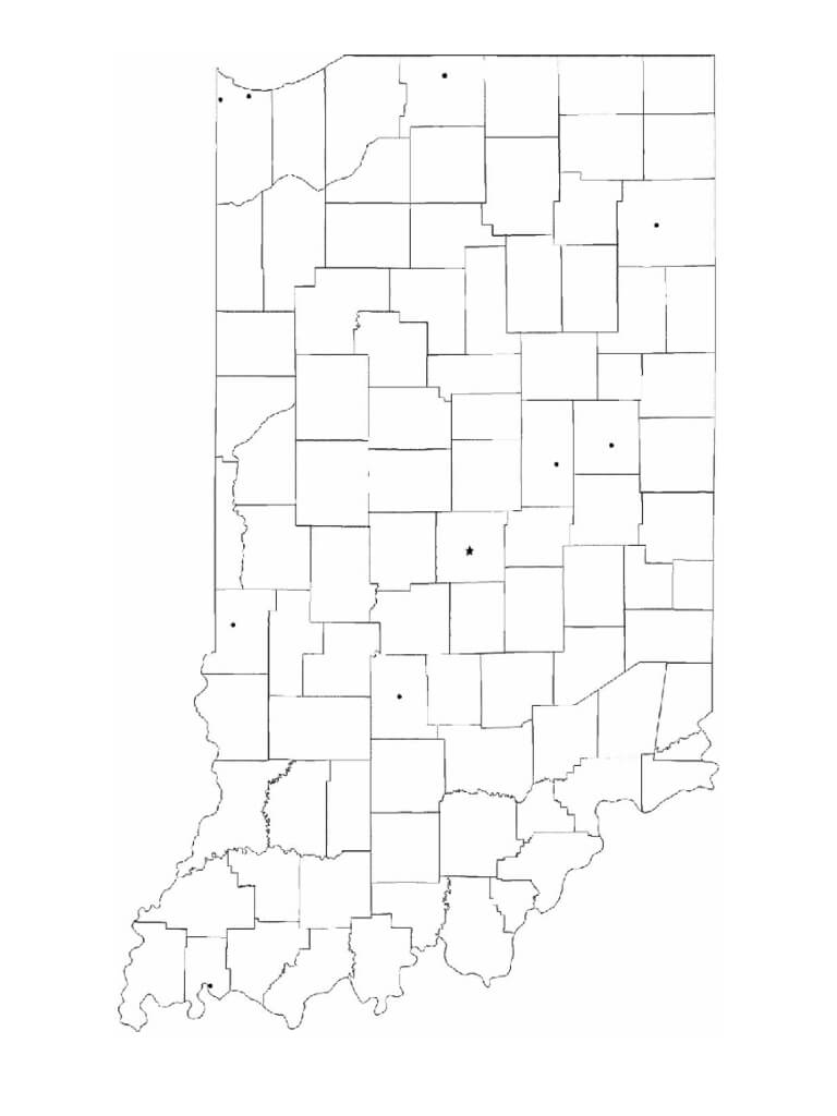 Indiana Map Template – 8 Free Templates In Pdf, Word, Excel Regarding Blank City Map Template