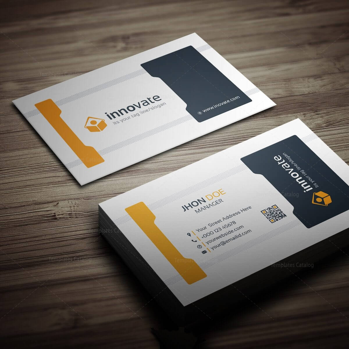Innovate Business Card Template 000277 – Template Catalog Throughout Adobe Illustrator Business Card Template