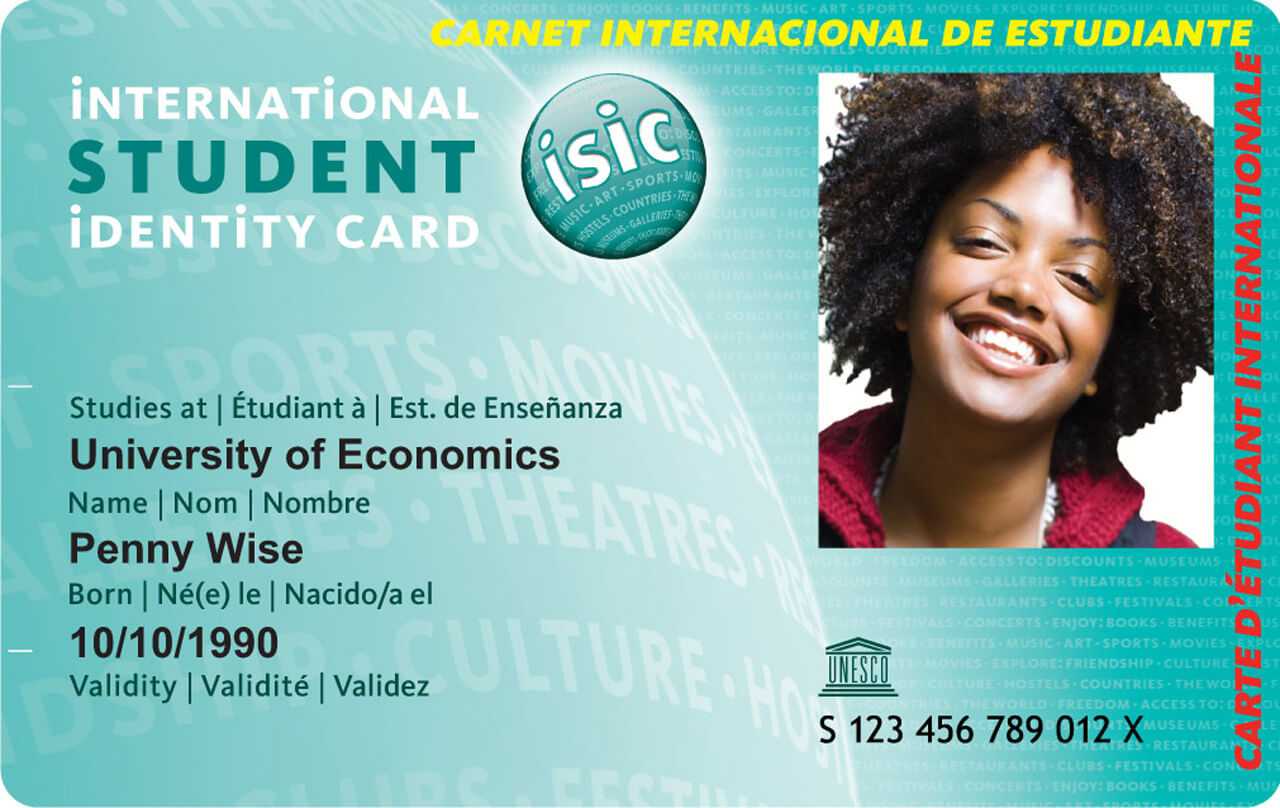 International Student Card Inside Isic Card Template