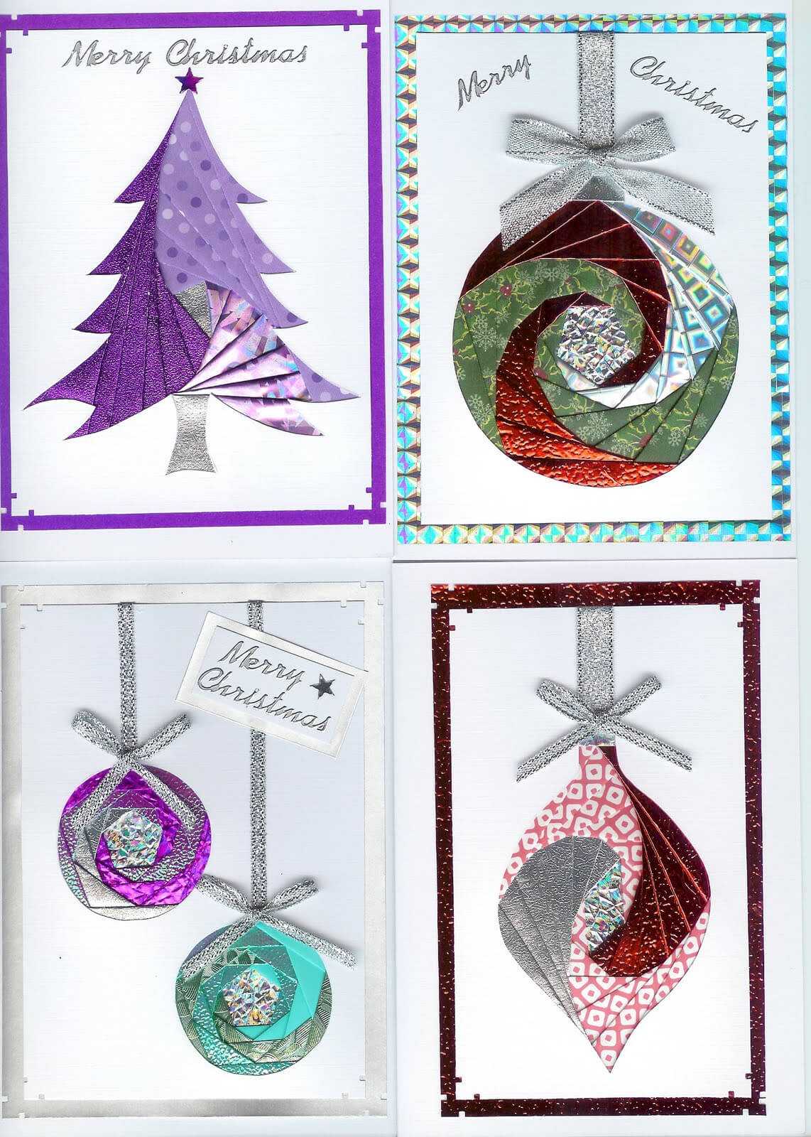 Iris Folding Christmas Cards Templates] Hand Made And Within Iris Folding Christmas Cards Templates