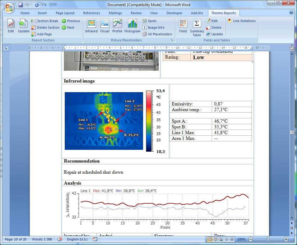 Irt Cronista | Grayess – Infrared Software And Solutions Inside Thermal Imaging Report Template