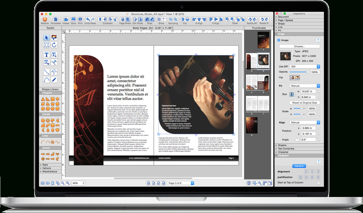 Istudio Publisher • Page Layout Software For Desktop Within Mac Brochure Templates
