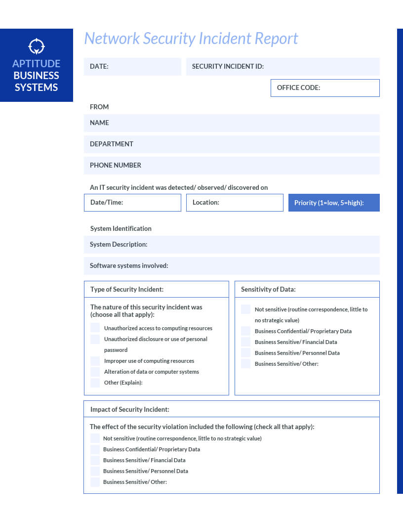 It Incident Report Template Examples Itil Major Management With Incident Report Template Itil