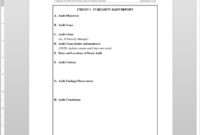 It Security Audit Report Template | Itsd107-1 within Security Audit Report Template