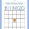 Items Similar To Baby Shower Game Bingo Card Printable High Throughout Blank Bingo Template Pdf