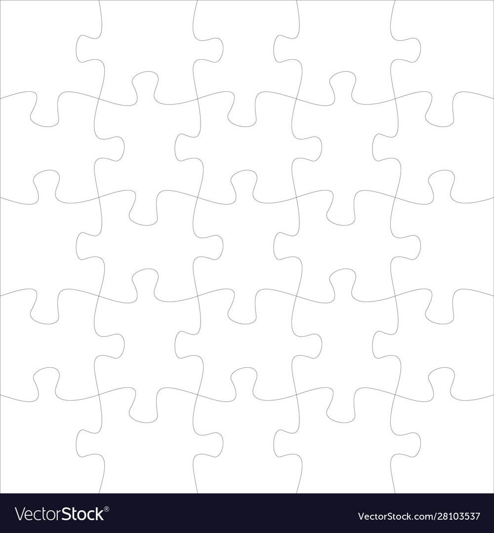 Jigsaw Pieces Template Twenty Jigsaw Puzzle Parts Inside Blank Jigsaw Piece Template