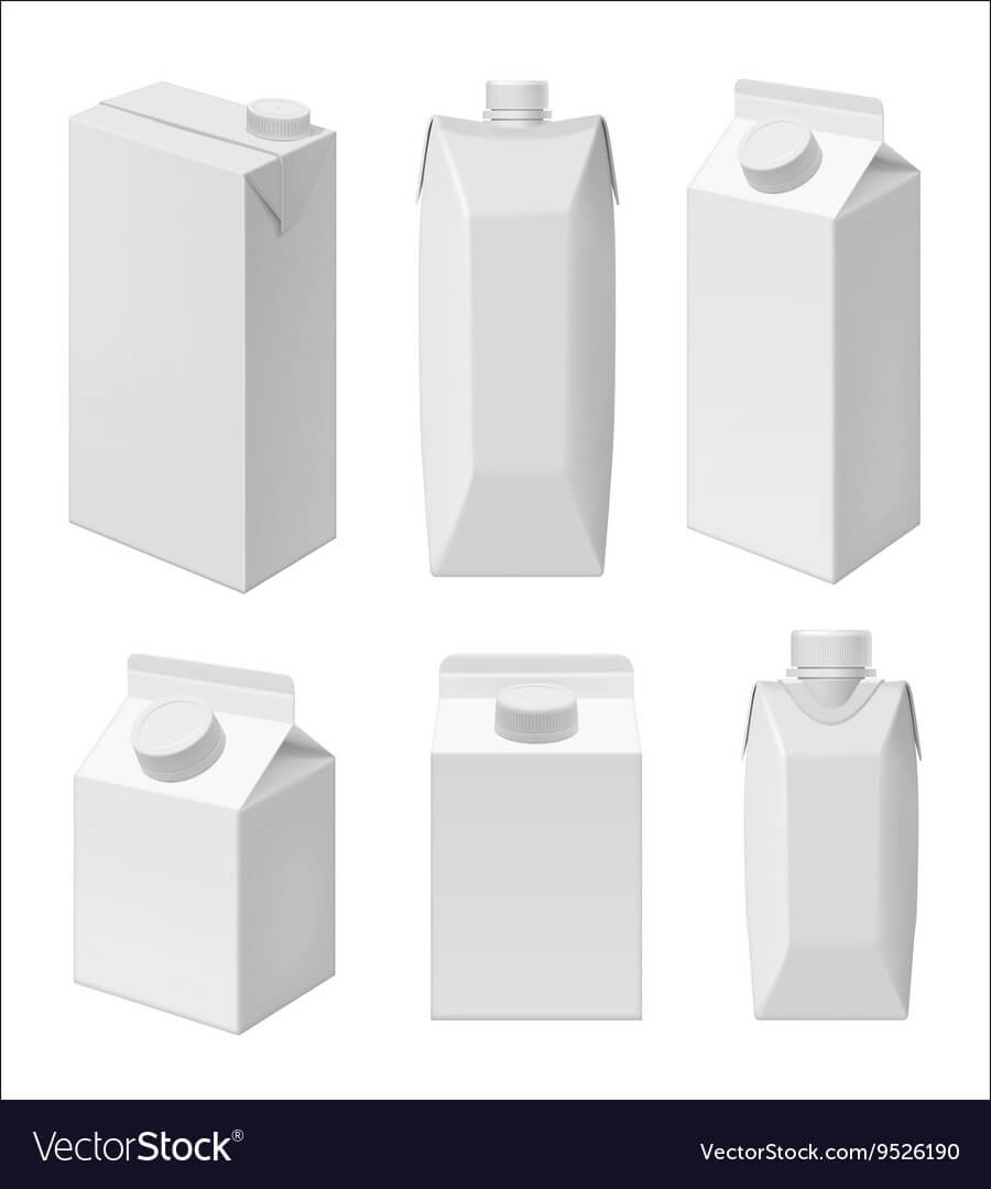 Juice And Milk Blank Packaging Template With Regard To Blank Packaging Templates