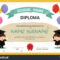 Kids Diploma Certificate Background Design Template Stock Intended For Children's Certificate Template