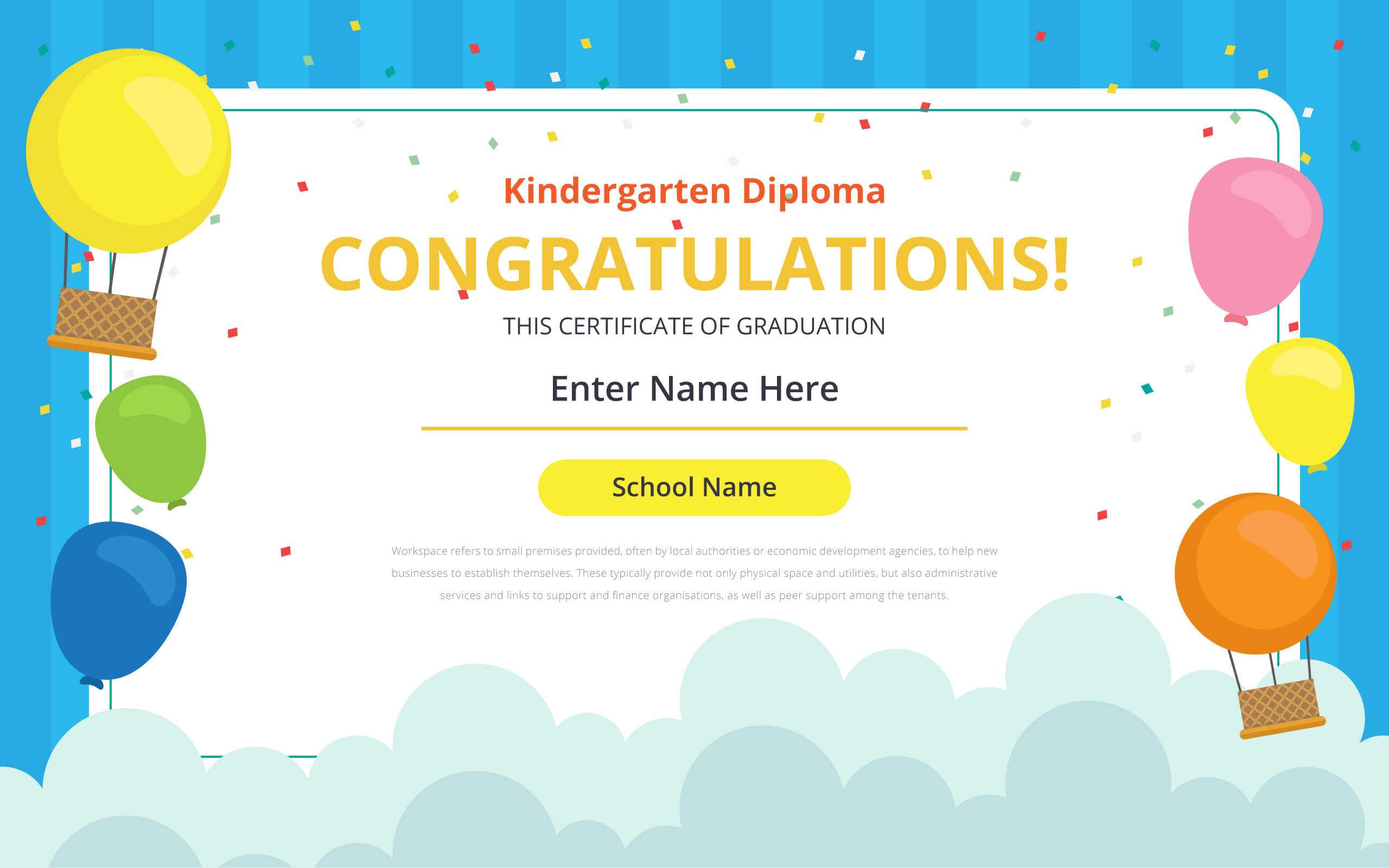 Kindergarten Certificate Free Vector Art – (21 Free Downloads) Inside Small Certificate Template