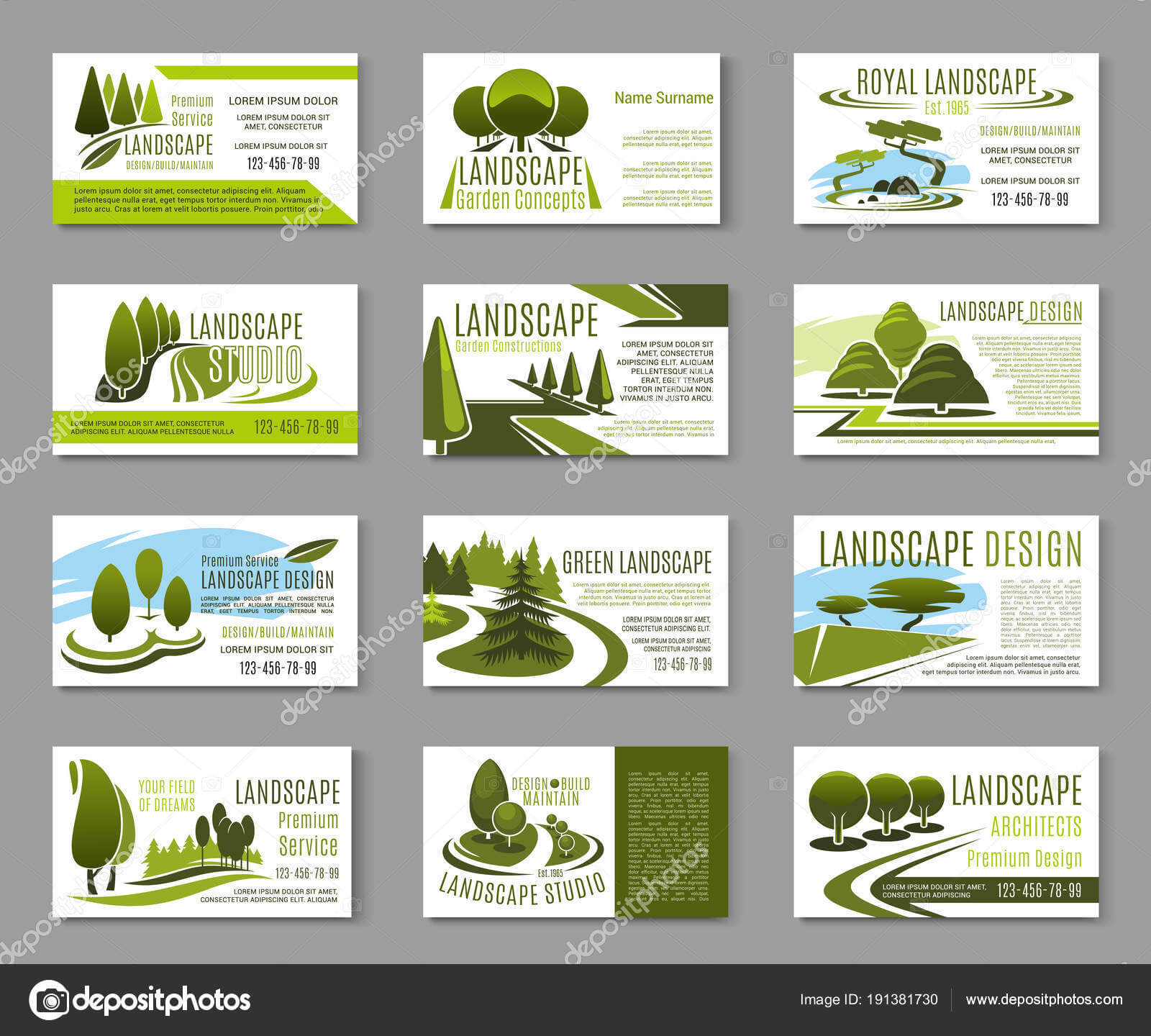 Landscape Design Business Cards | Landscape Design Studio With Regard To Gardening Business Cards Templates