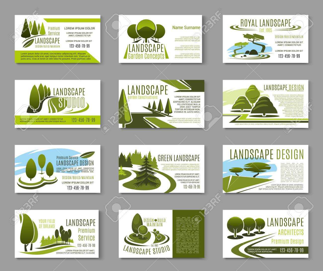 Landscape Design Studio Business Card Template Throughout Landscaping Business Card Template