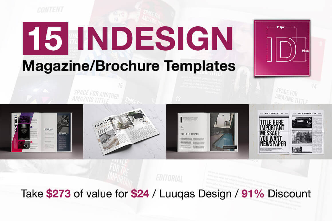 Last Chance: 15 Indesign Magazine & Brochure Templates With Regard To Fancy Brochure Templates
