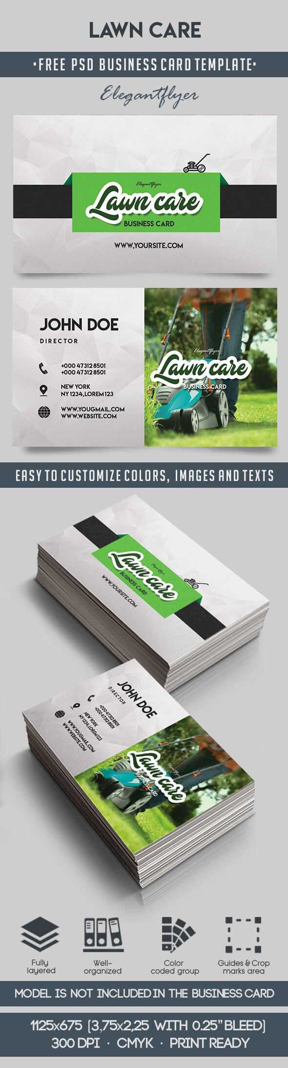 Lawn Care – Free Business Card Templates Psd On Behance Intended For Lawn Care Business Cards Templates Free