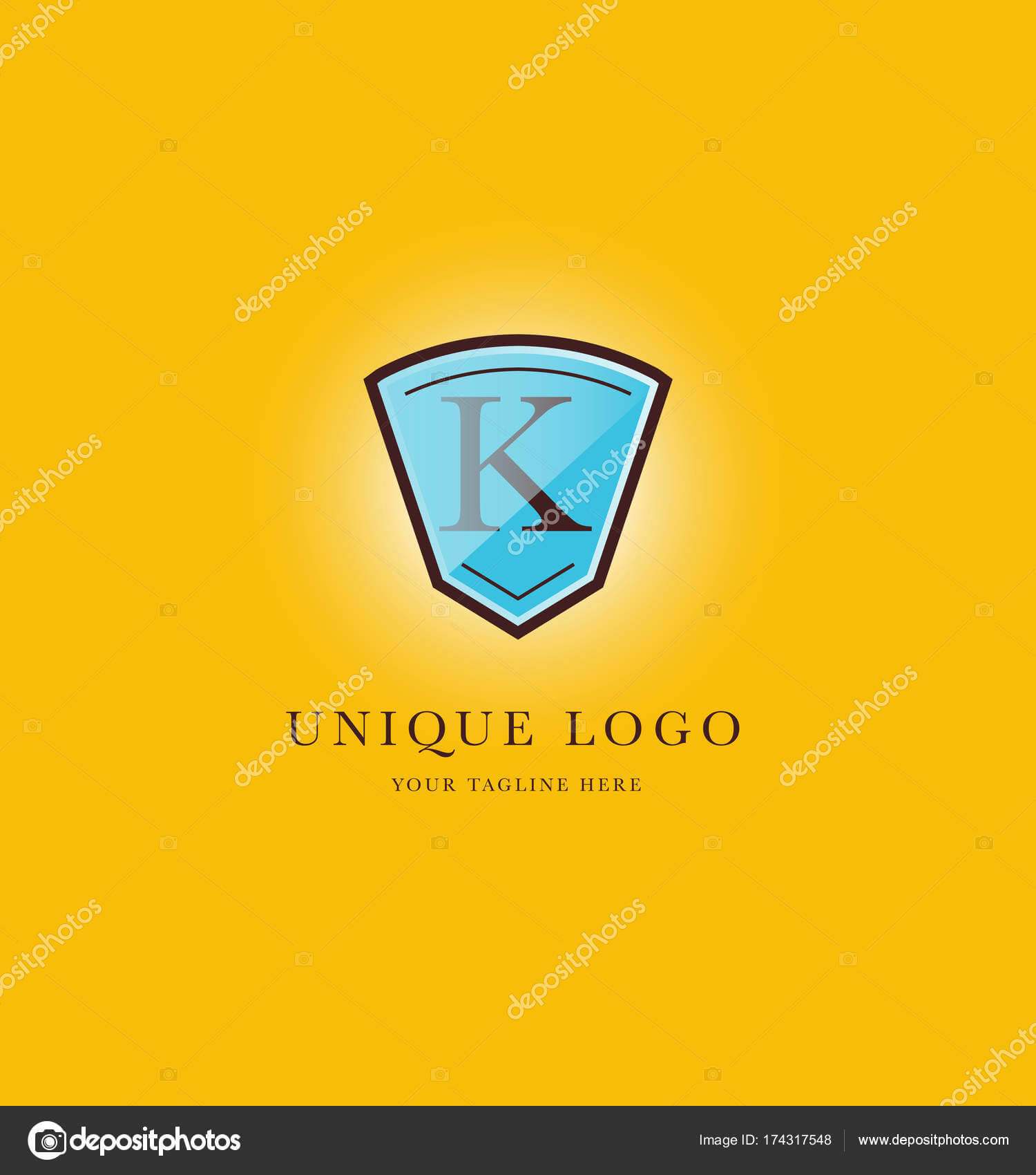 Letter Logo Shield Shape Icon Business Card Template Vector With Shield Id Card Template