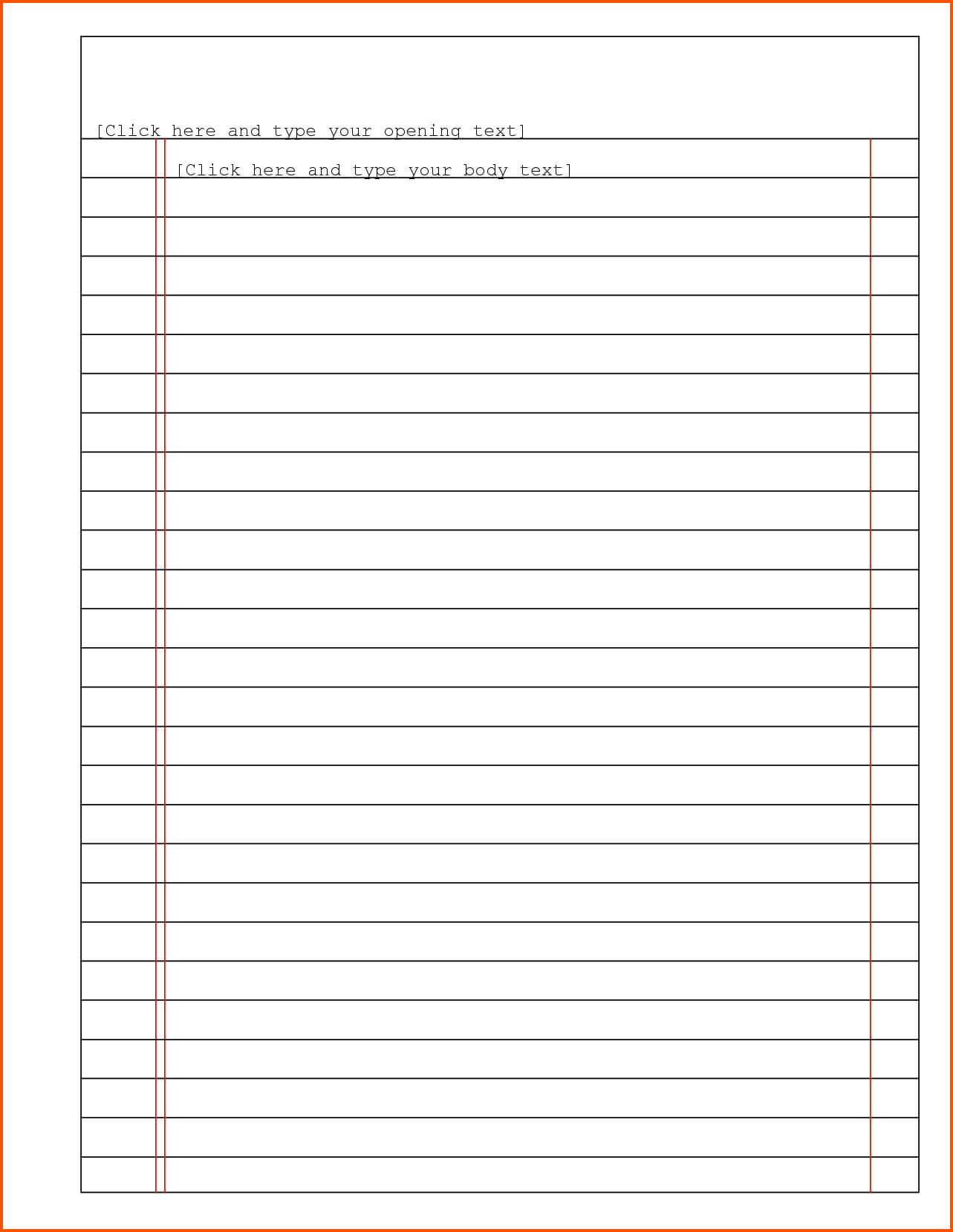 Lined Paper Word Template – Yatay.horizonconsulting.co Pertaining To College Ruled Lined Paper Template Word 2007