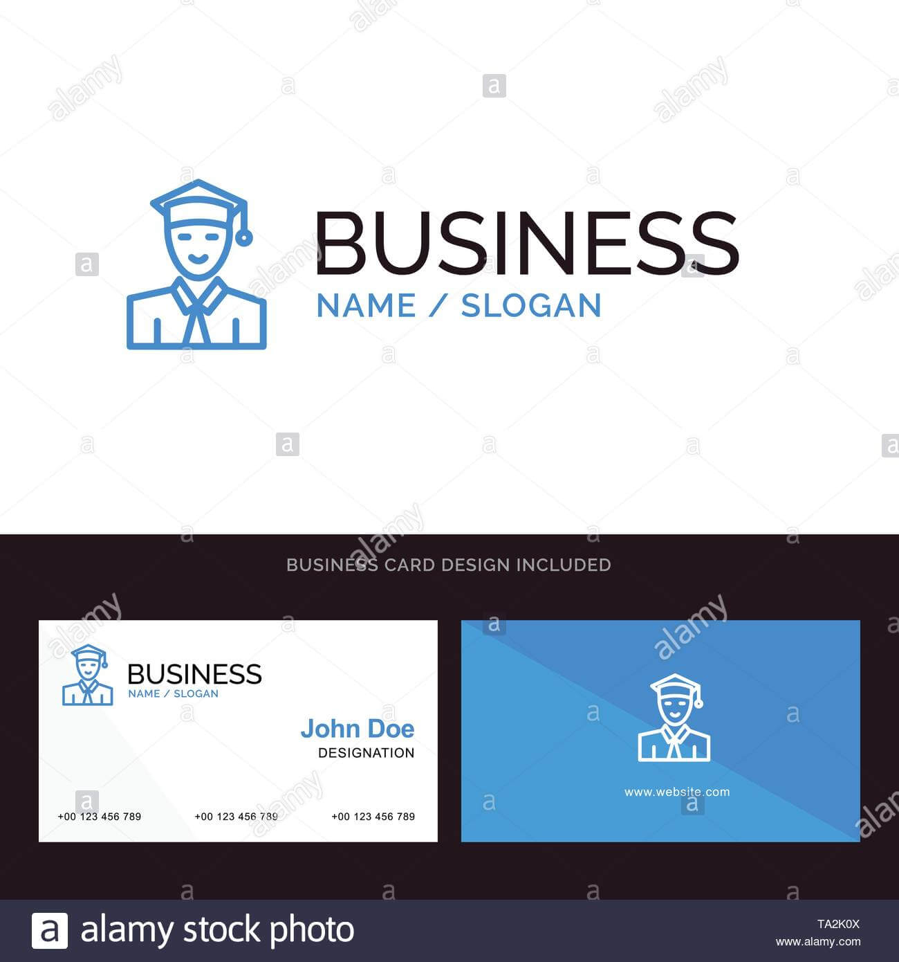 Logo And Business Card Template For Student, Education For Student Business Card Template