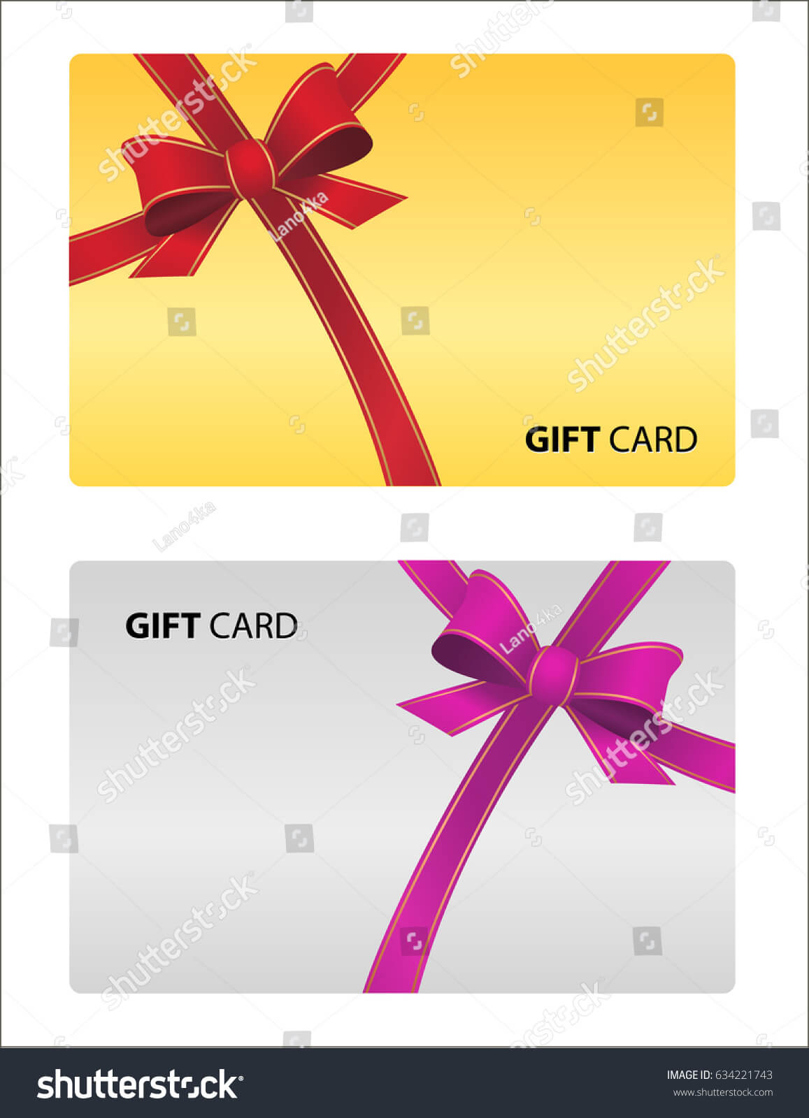 Loyalty Card Design Template Beautiful Gift Stock Vector Throughout Loyalty Card Design Template