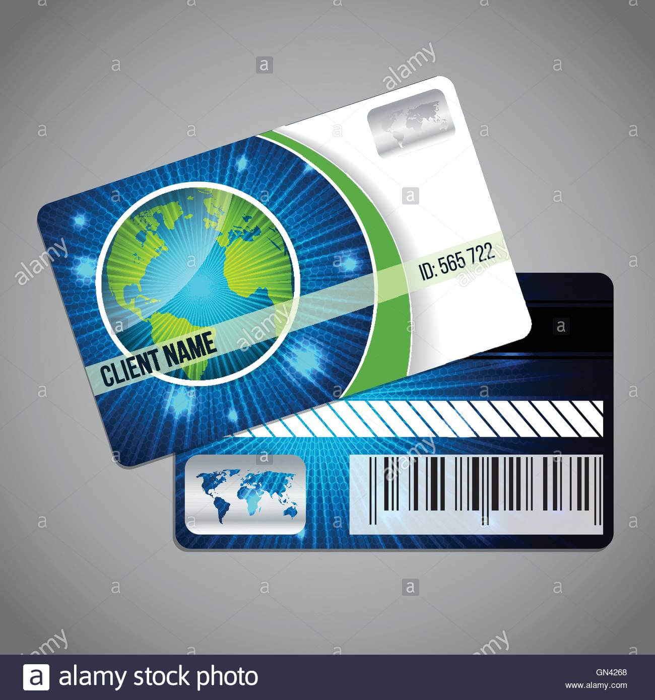 Loyalty Card With Globe Stock Vector Art & Illustration Throughout Loyalty Card Design Template