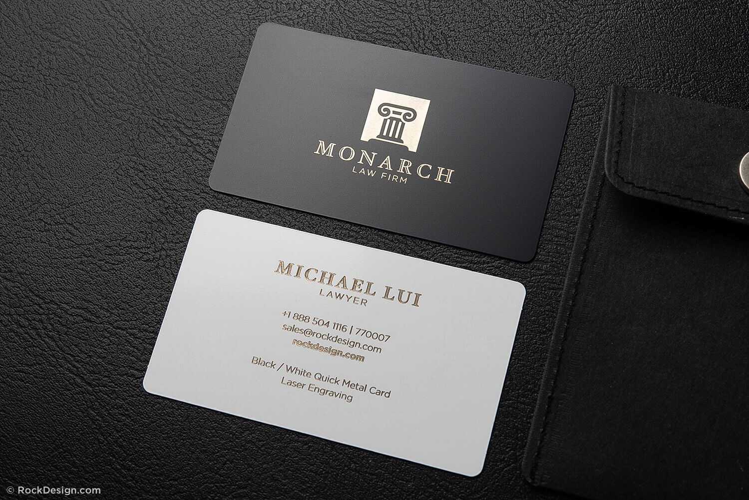 Luxury Metal Law Firm Free Black And White Business Card Within Free Complimentary Card Templates