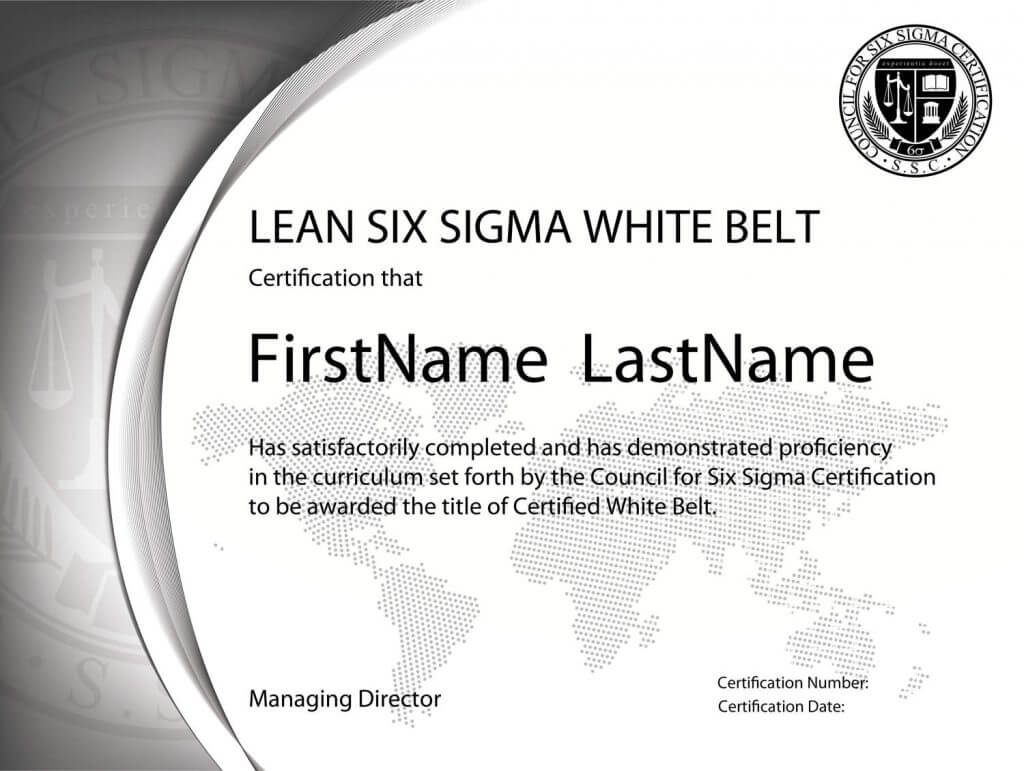 Lwb Sample – Six Sigma Online In Green Belt Certificate Template