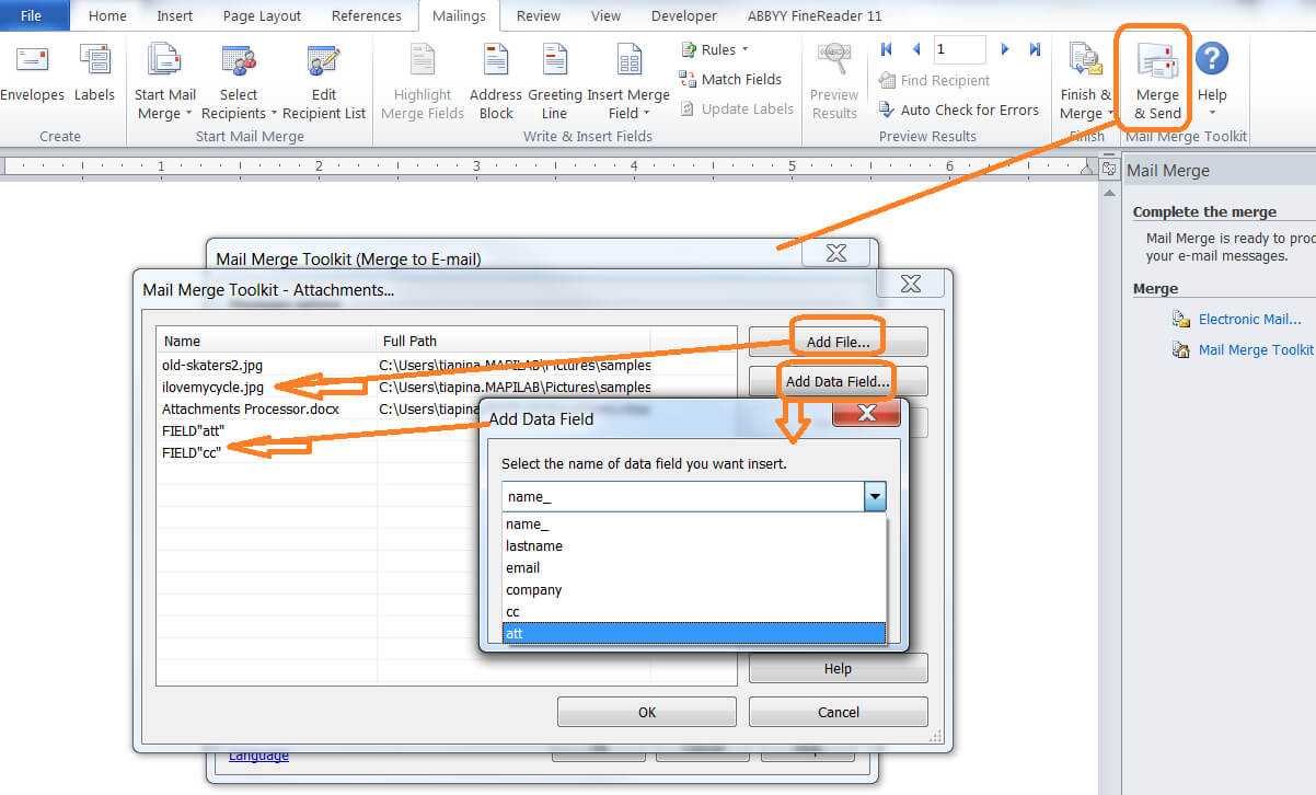 Mail Merge With Pdf Attachments In Outlook | Mapilab Blog With Regard To How To Create A Mail Merge Template In Word 2010