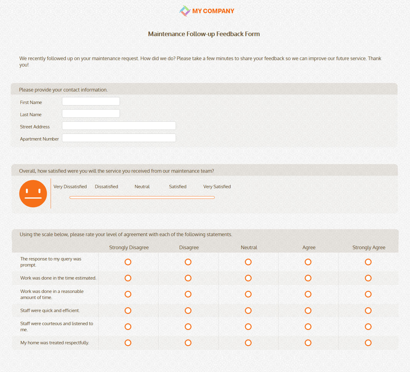Maintenance Follow Up Feedback Form Template & Questions Pertaining To Poll Template For Word