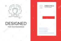 Man, Face, Dual, Identity, Shield Grey Logo Design And intended for Shield Id Card Template