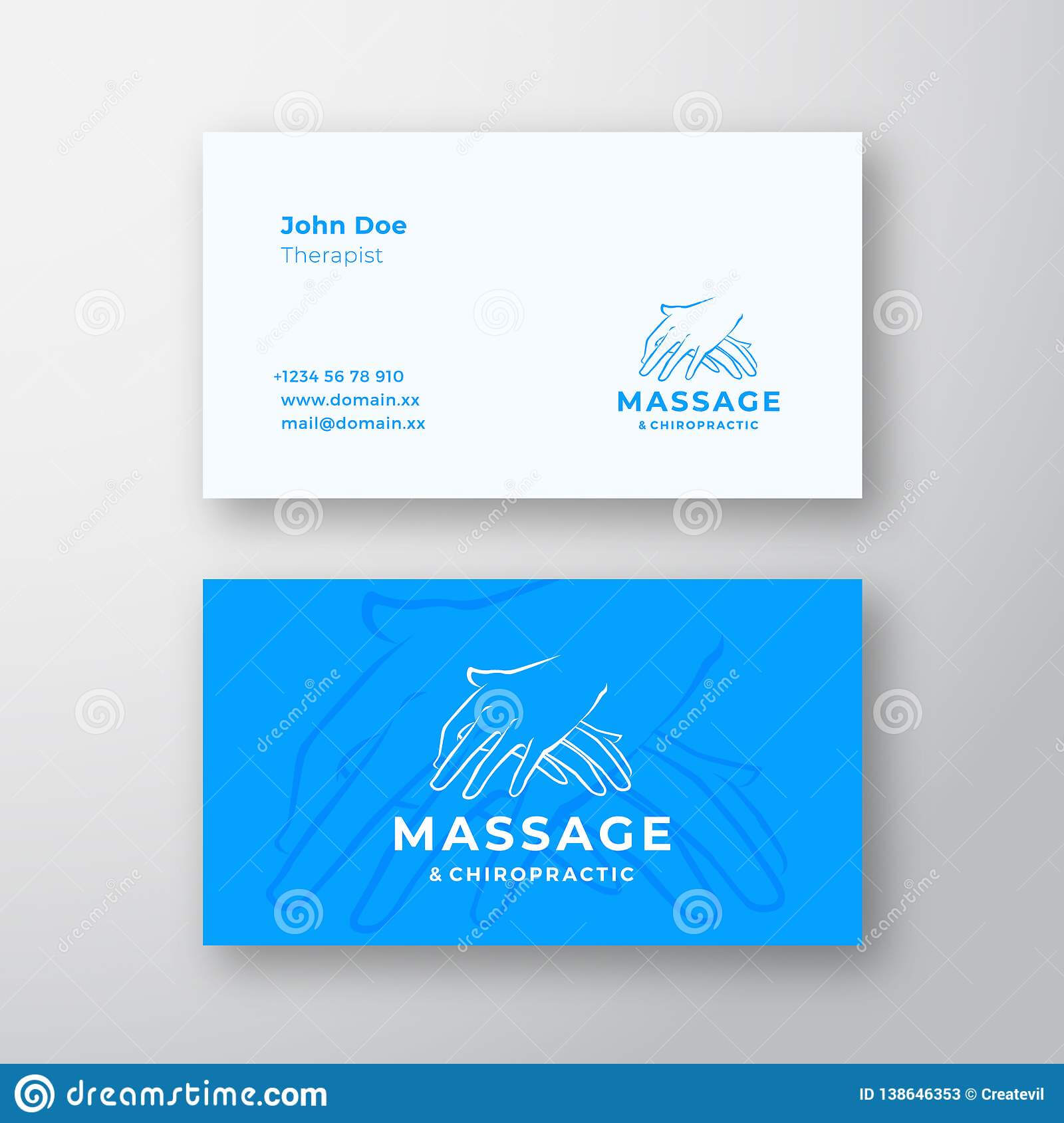 Massage And Chiropractic Abstract Vector Logo And Business Regarding Massage Therapy Business Card Templates