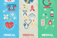 Medical Banners Templates In Trendy Flat Style intended for Medical Banner Template