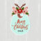 Merry Christmas Sale Card Deer Headband Handwritten In Headband Card Template